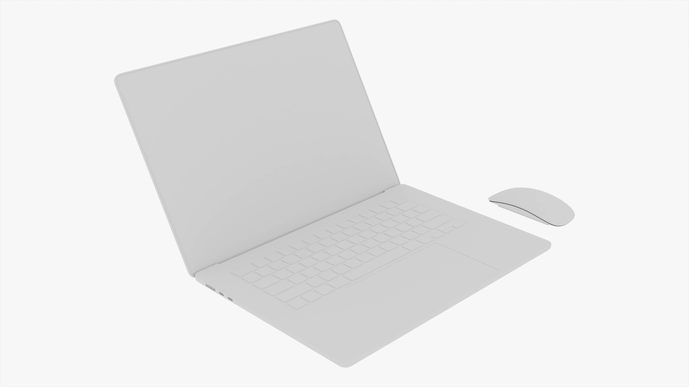 Apple MacBook Air 15 inch 2023 Silver 3D model - Download