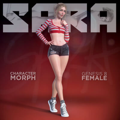Sara Character Morph for Genesis 8/8.1 Female