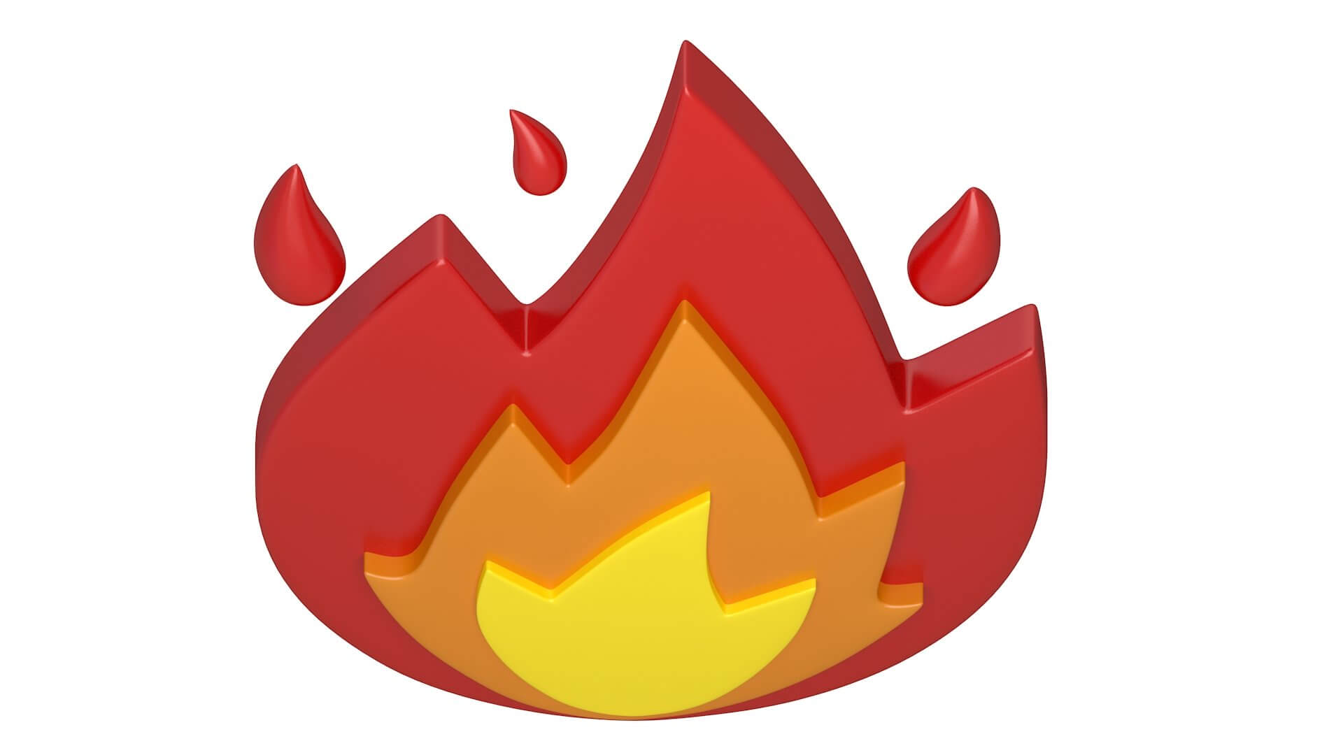 Flame Emoji 3D Model by AN studio