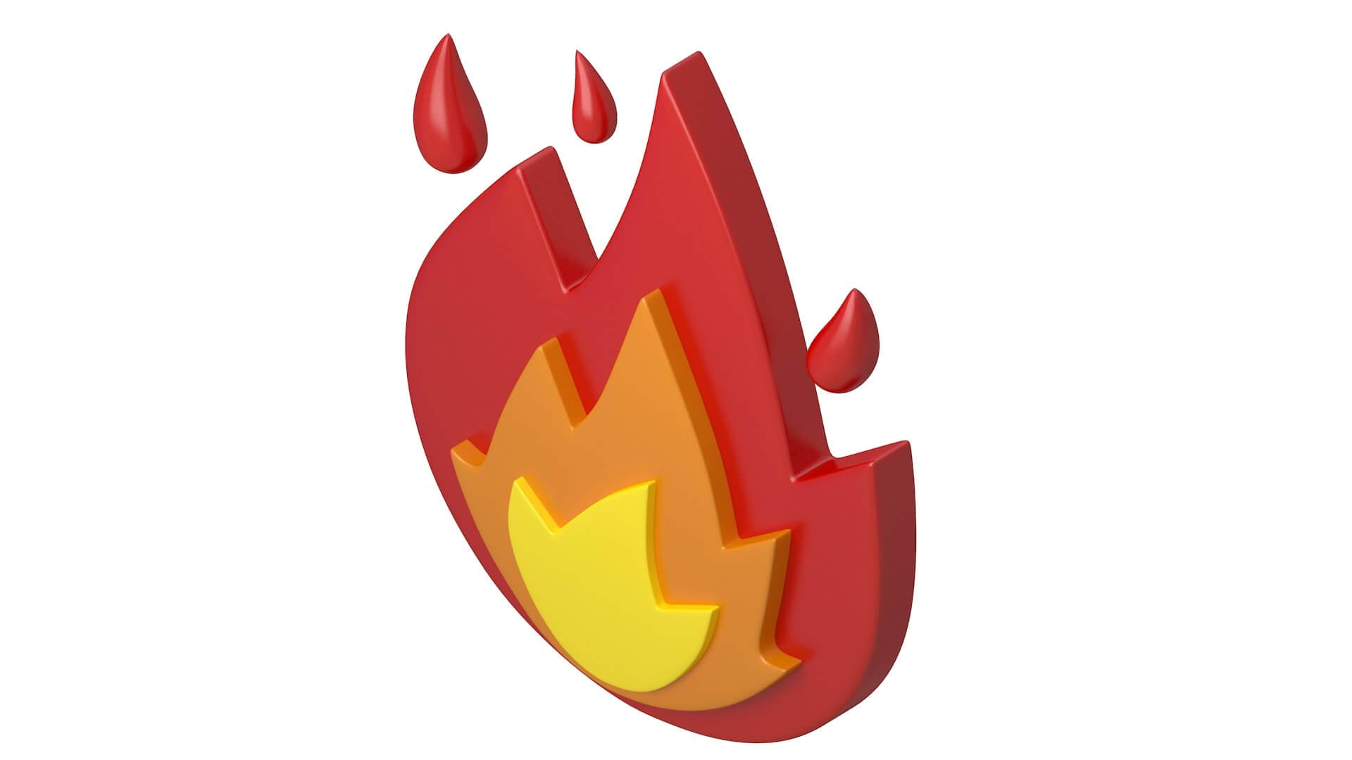 Flame Emoji 3D Model by AN studio