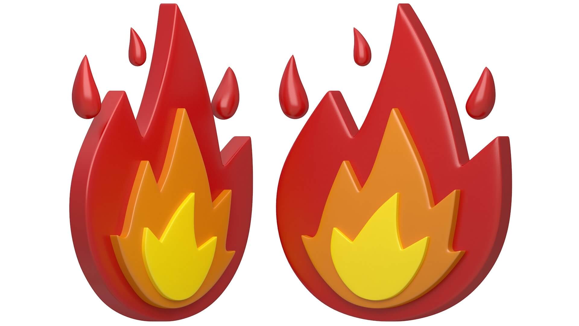 Flame Emoji 3D Model by AN studio