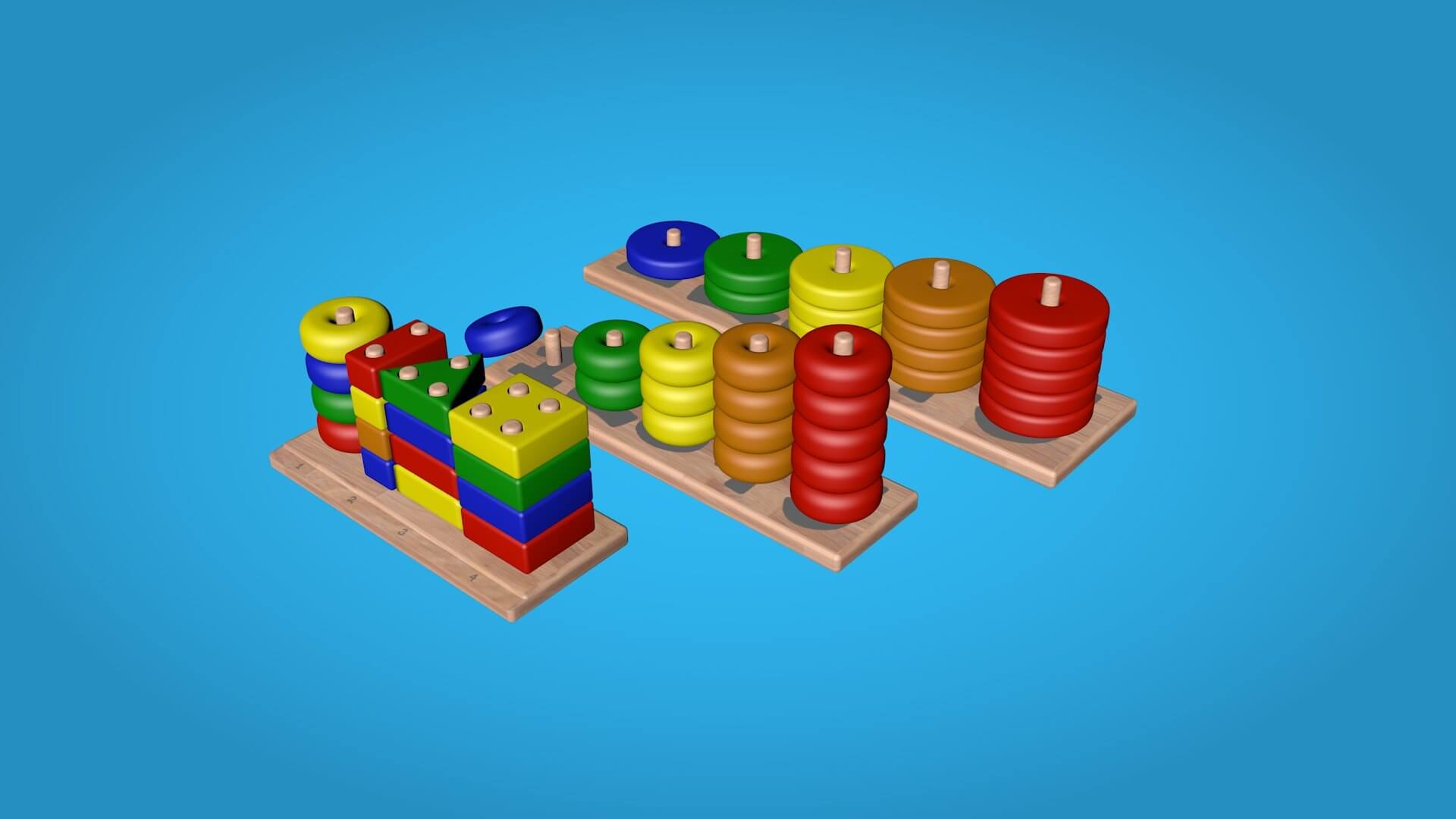 Color & Numbers Toy - 3D Model by AnabaGate