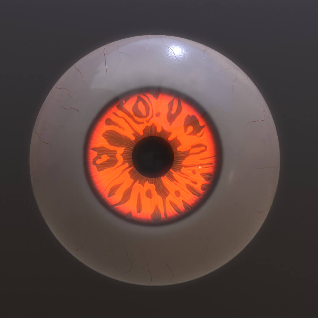 BrownYellow Eye 3D Model by Andrey89