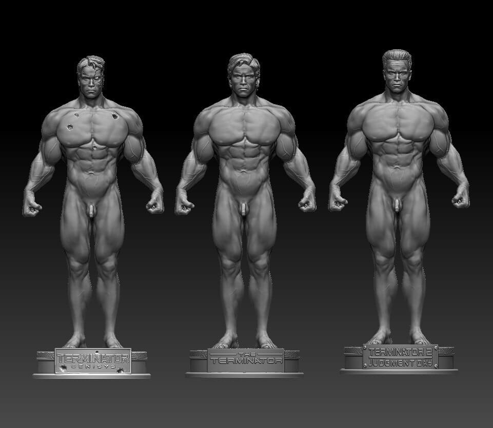 Terminator Hq Model Terminator Package of Three Models - 3D Print Model by Andreyad77