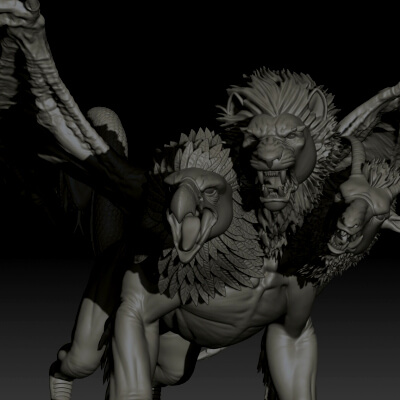 Chimera High Poly for 3D Print by andryuha1981