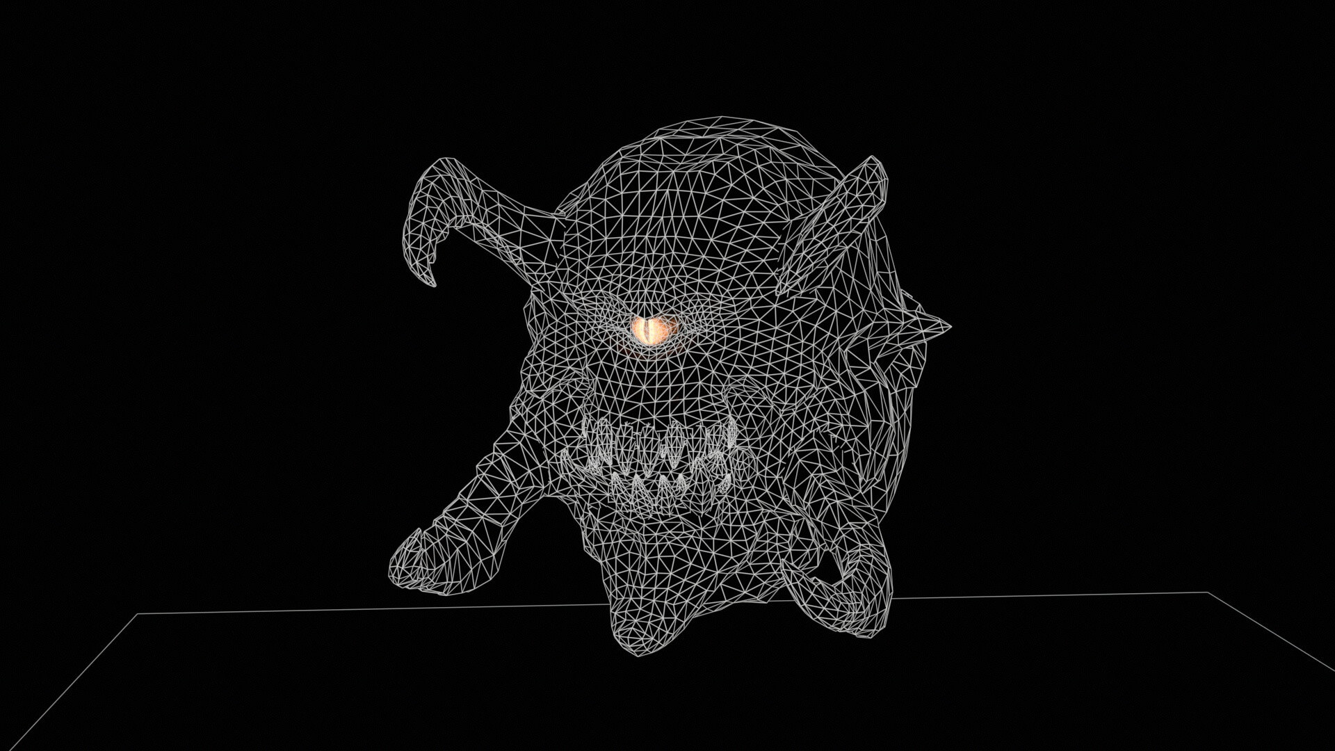 Demonic Eye Game Ready 3D Model by andryuha1981