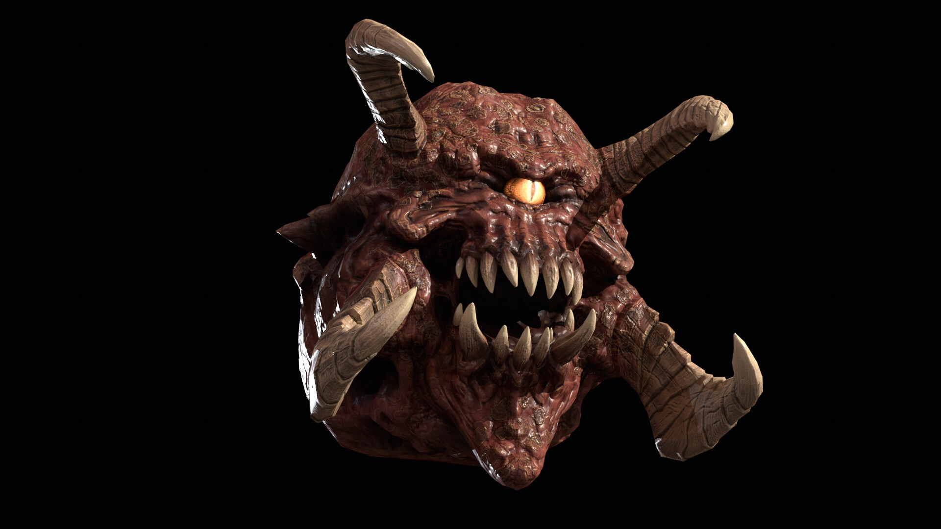 Demonic Eye Game Ready 3D Model by andryuha1981