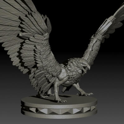 Griffon High Poly for 3D Print