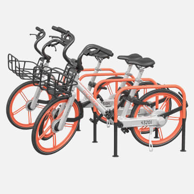Bicycles in a Parking Area