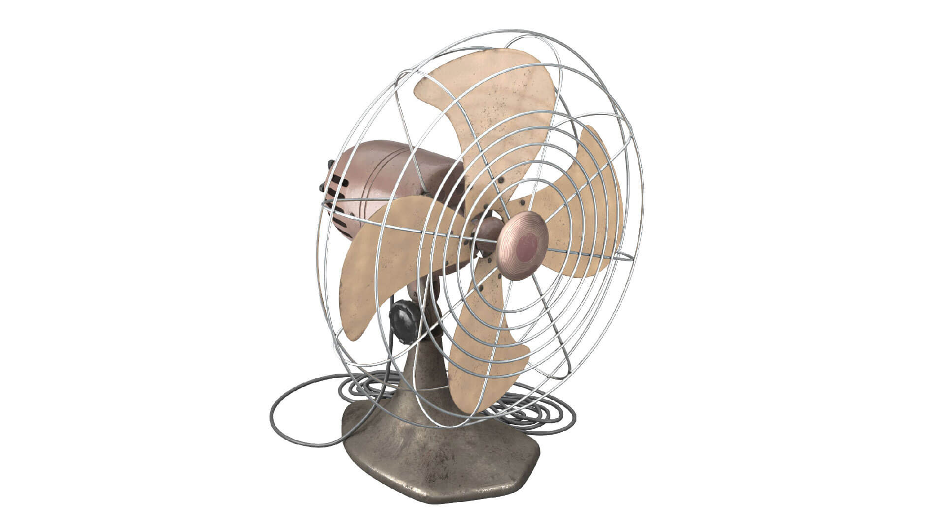 Vintage Table Fan 3D Model by AnDu