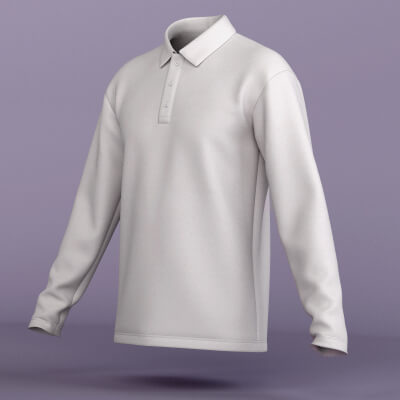 Mens Long Sleeve Polo Shirt
