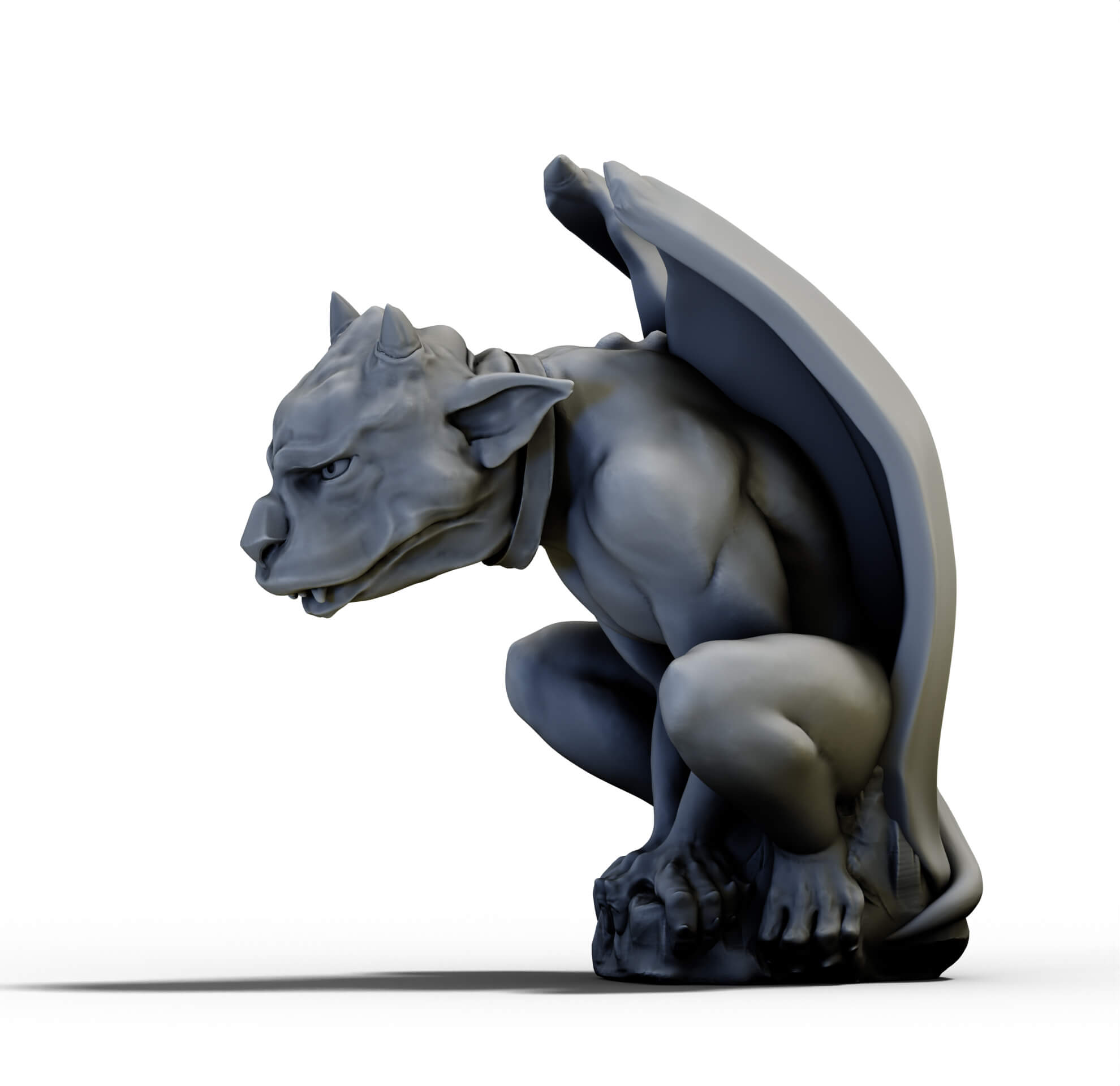 Gargoyle Sculpture 3D Print Model by Anfelr