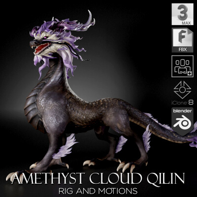 Amethyst Cloud Qilin-D4