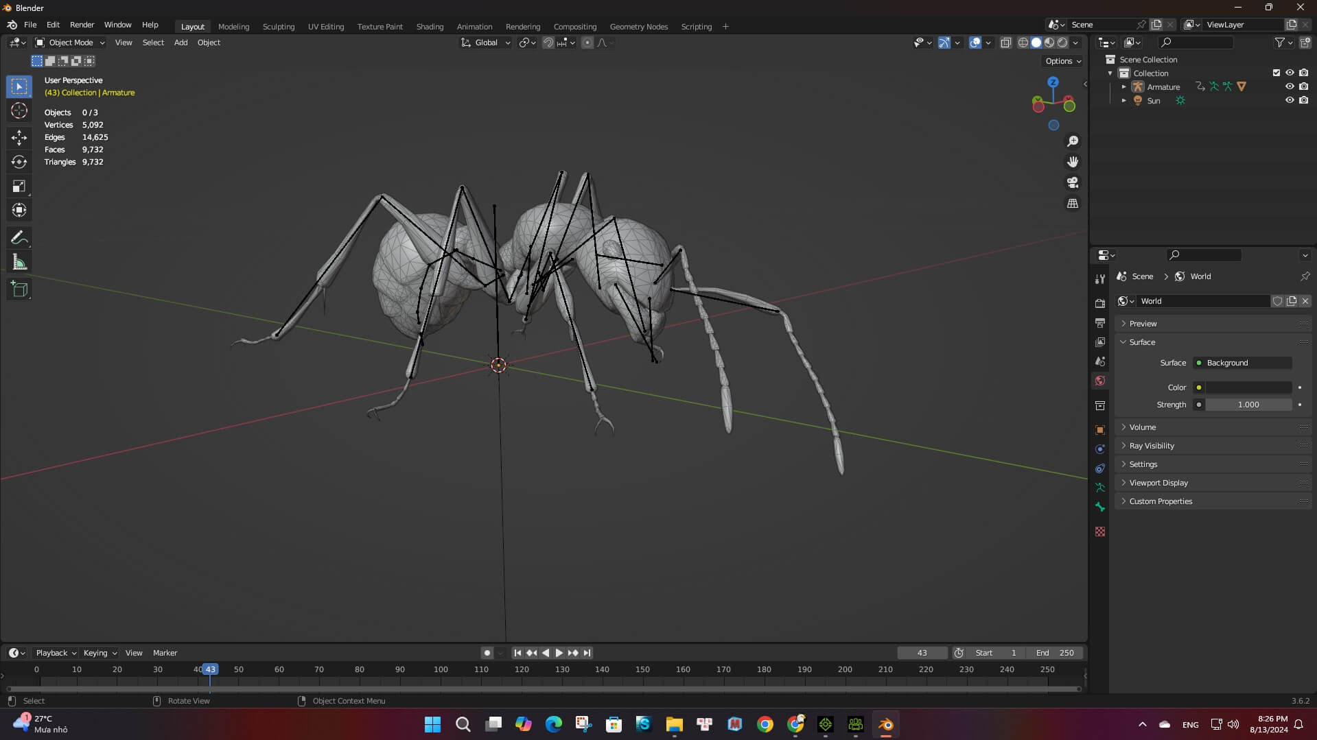 Ant A1 Animated - 3D Model by Animated3d