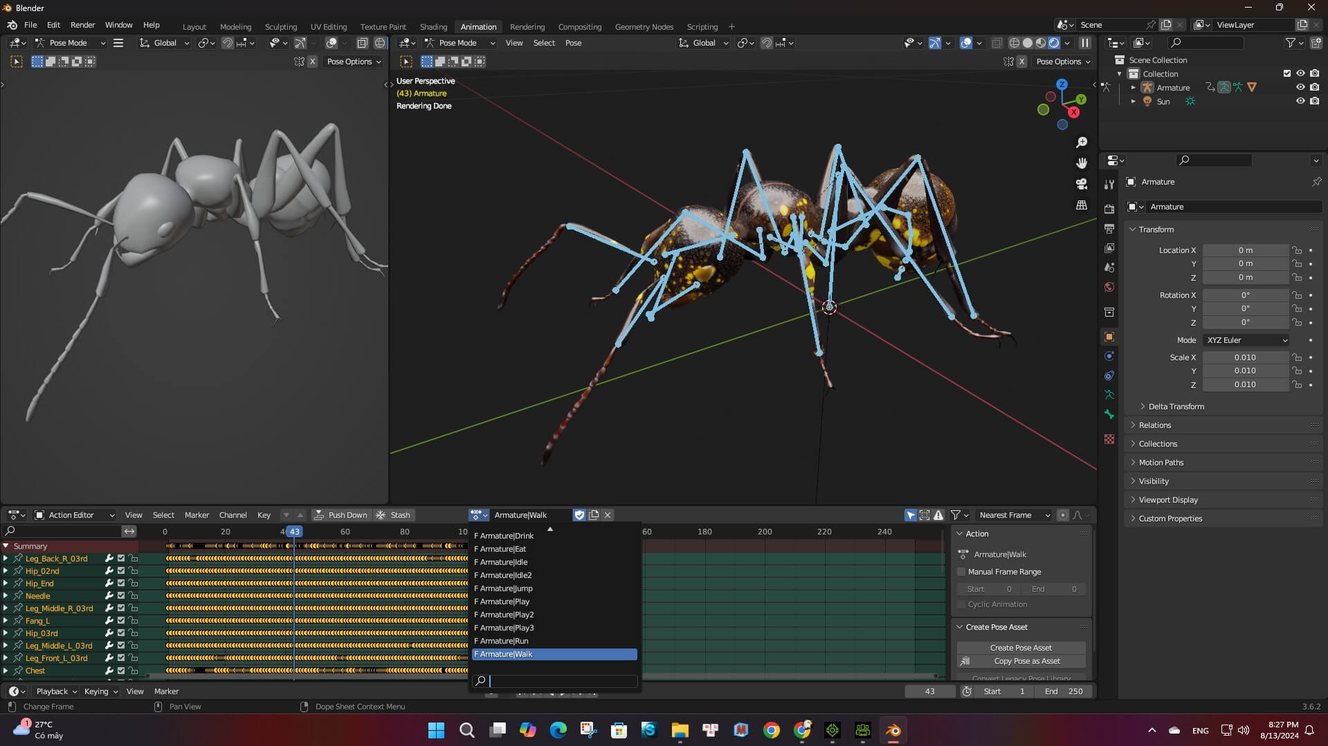 Ant A1 Animated - 3D Model by Animated3d