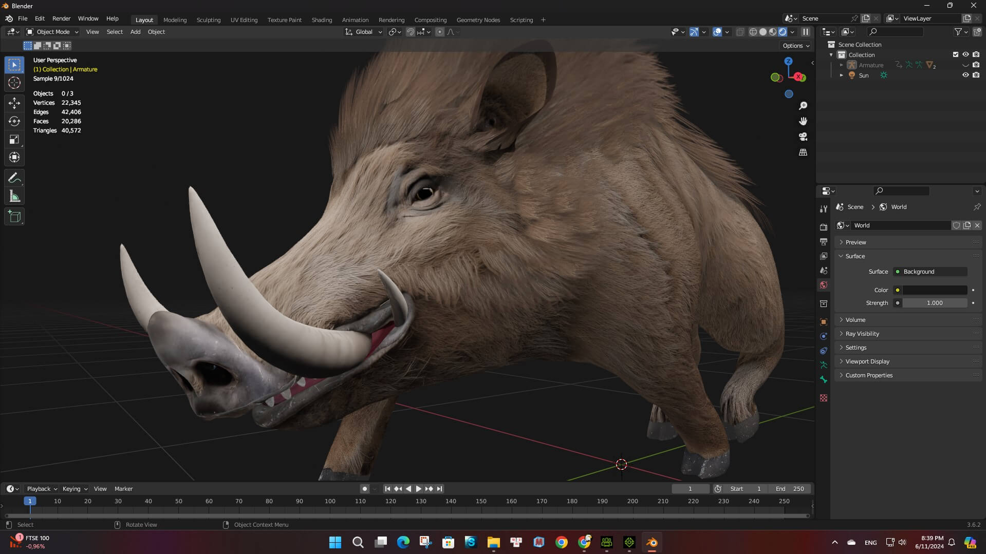 Boar-A2-Animated 3D Model by Animated3d