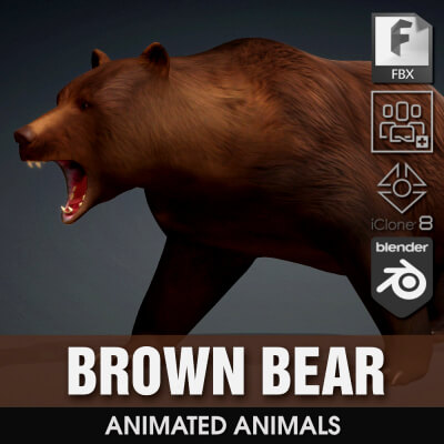 Brown Bear-Animated by Animated3d