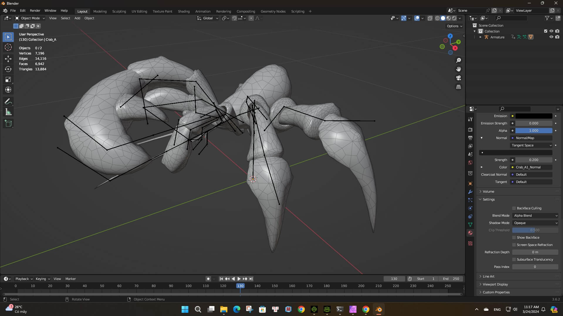 Crab-A1-Animated 3D Model by Animated3d