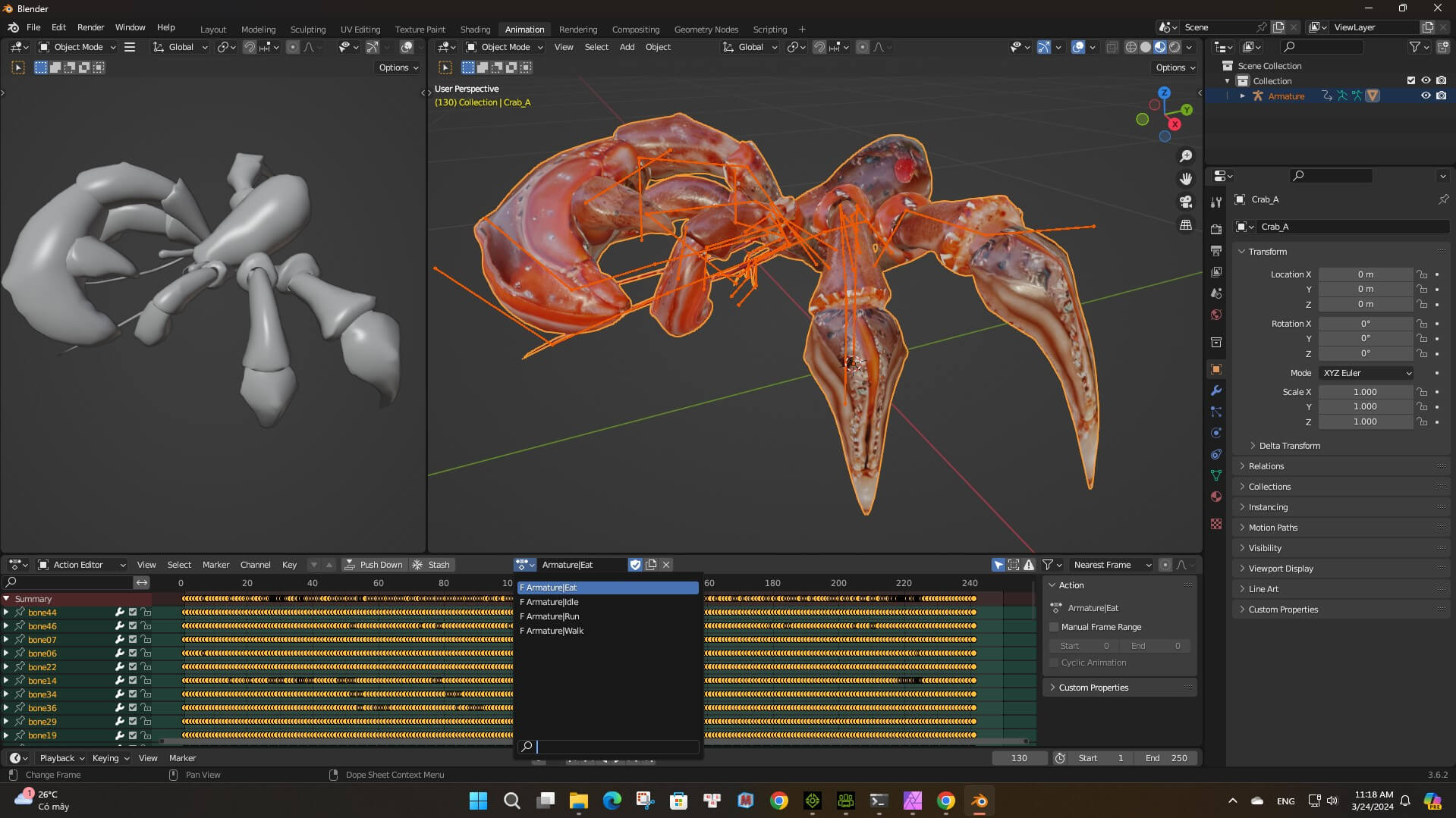 Crab-A1-Animated 3D Model by Animated3d