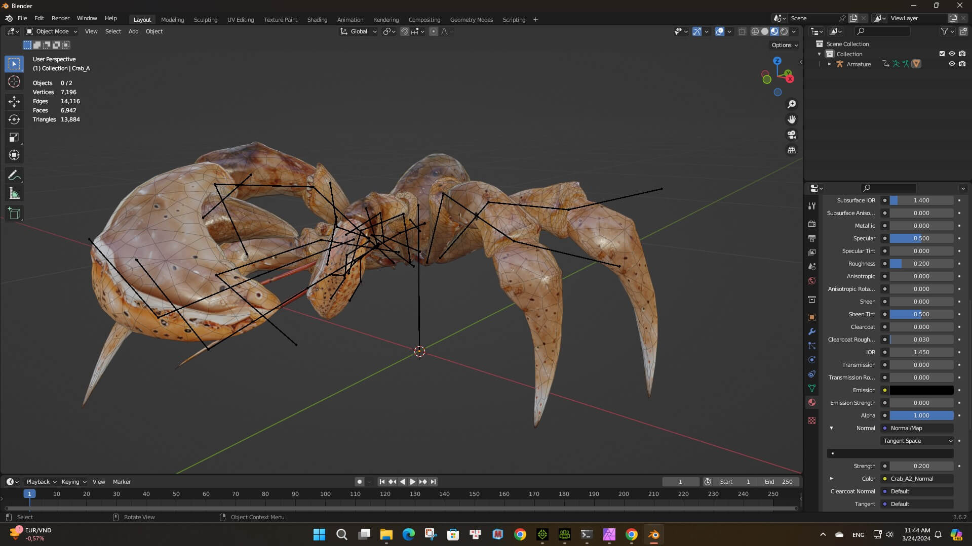 Crab-A2-Animated 3D Model by Animated3d