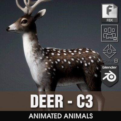 Deer-C3-Animated by Animated3d