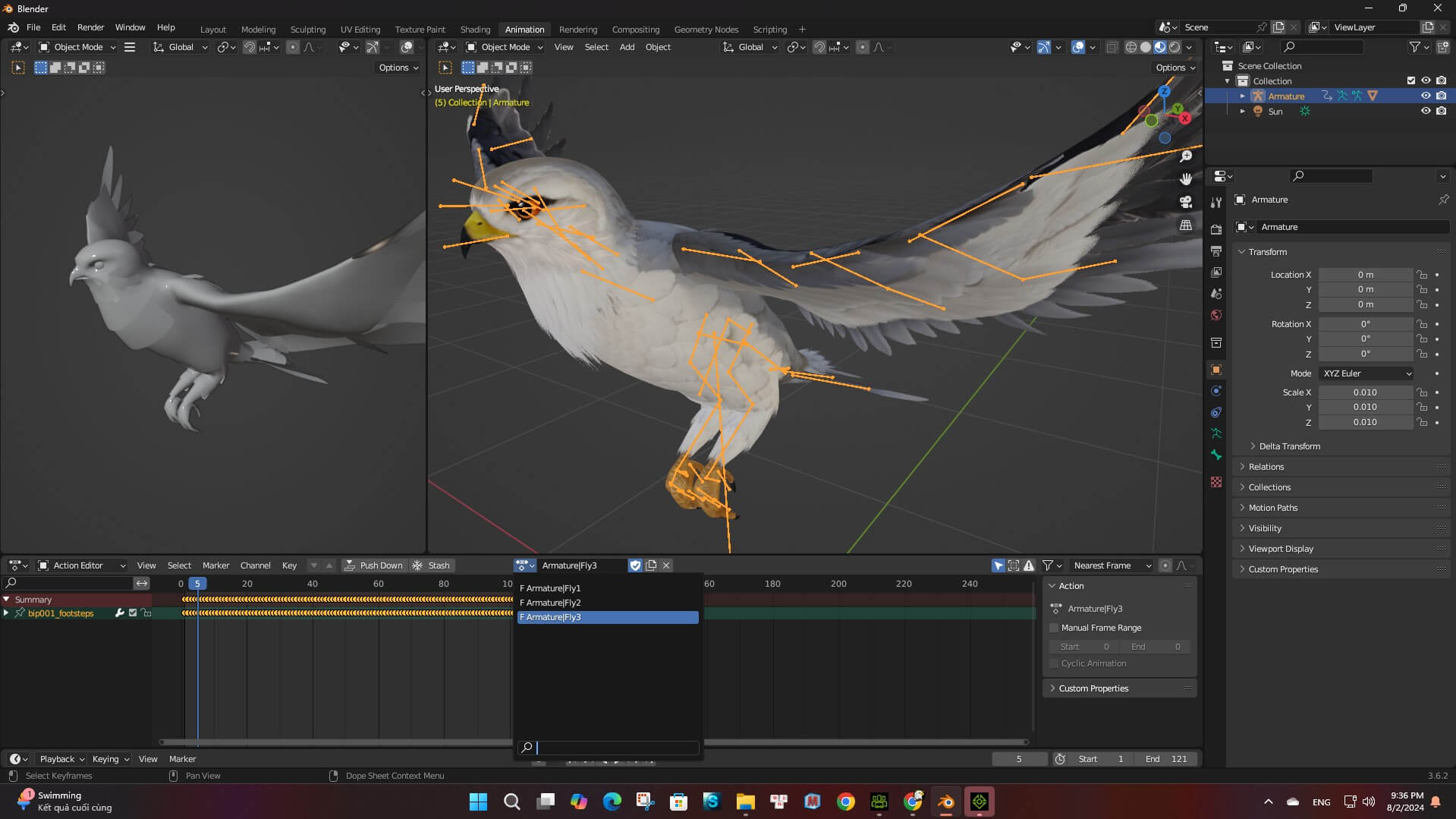 Falcon-A1-Animated 3D Model by Animated3d