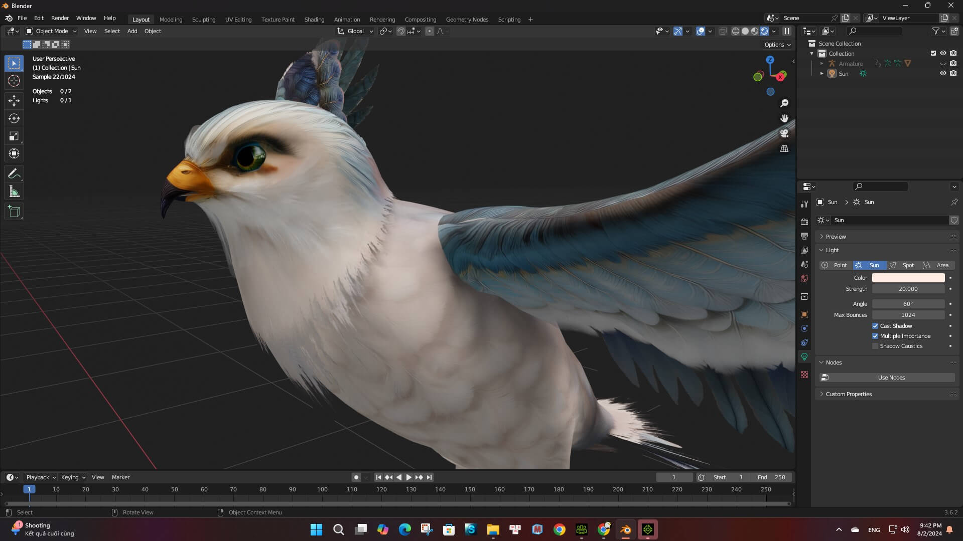 Falcon-A2-Animated 3D Model by Animated3d