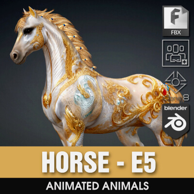 Horse-E5-Animated by Animated3d