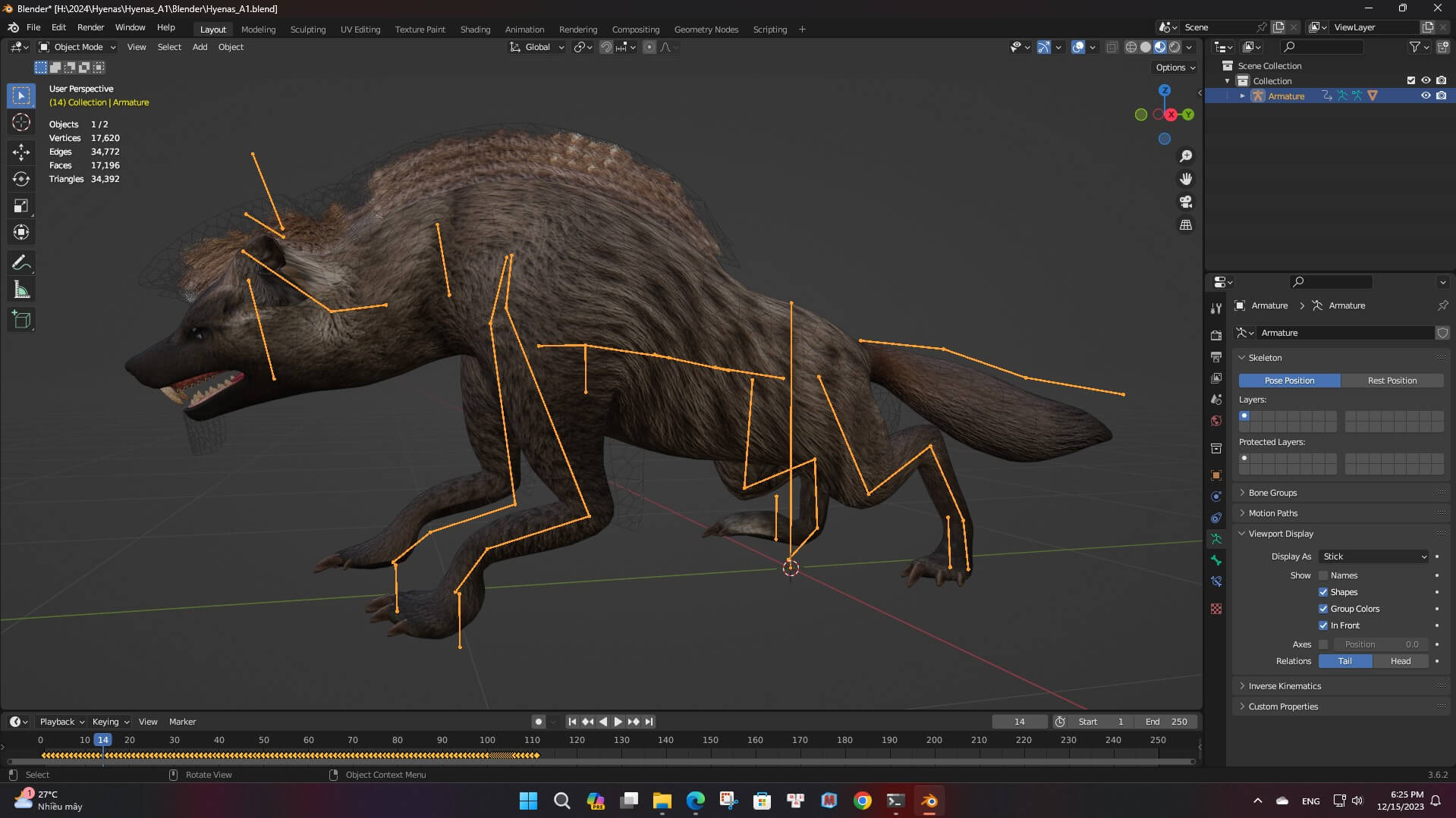Hyenas A1 Animated - Free 3D Model by Animated3d