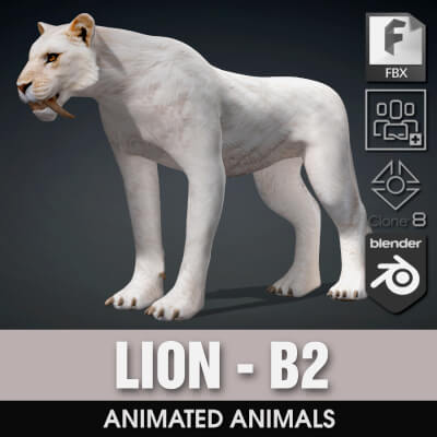 Lion-B2-Animated by Animated3d