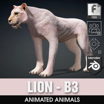 Lion-B3-Animated by Animated3d