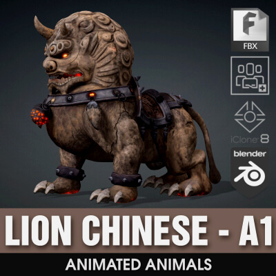 Lion Chinese-A1 by Animated3d