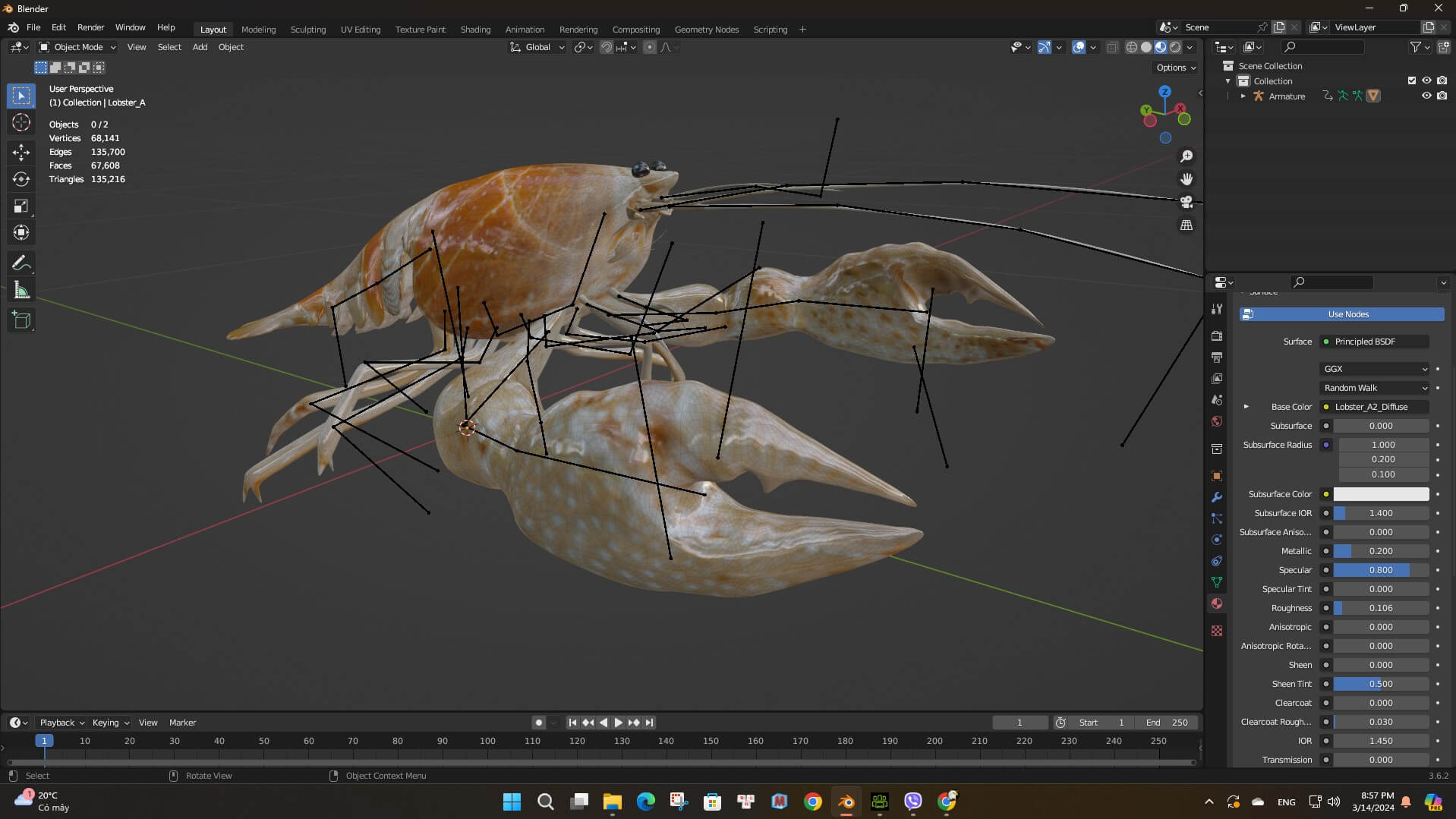 Lobster-A2-Animated 3D Model by Animated3d