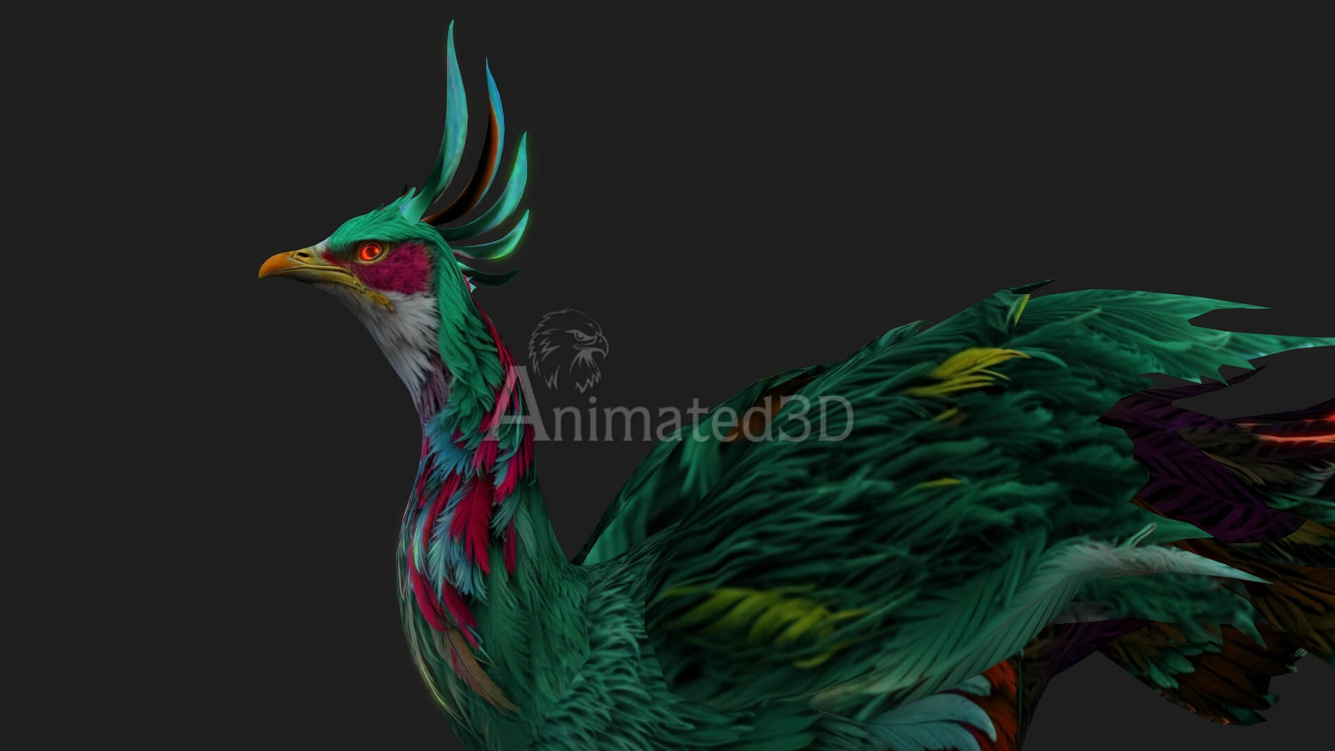 Phoenix A2 Animated - 3D Model by Animated3d