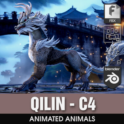 Qilin-C4-Animated by Animated3d
