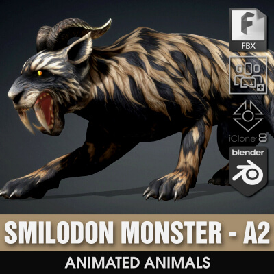 Smilodon Monster-A2 by Animated3d
