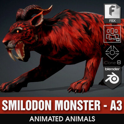 Smilodon Monster-A3 by Animated3d