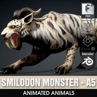 Smilodon Monster-A5 by Animated3d