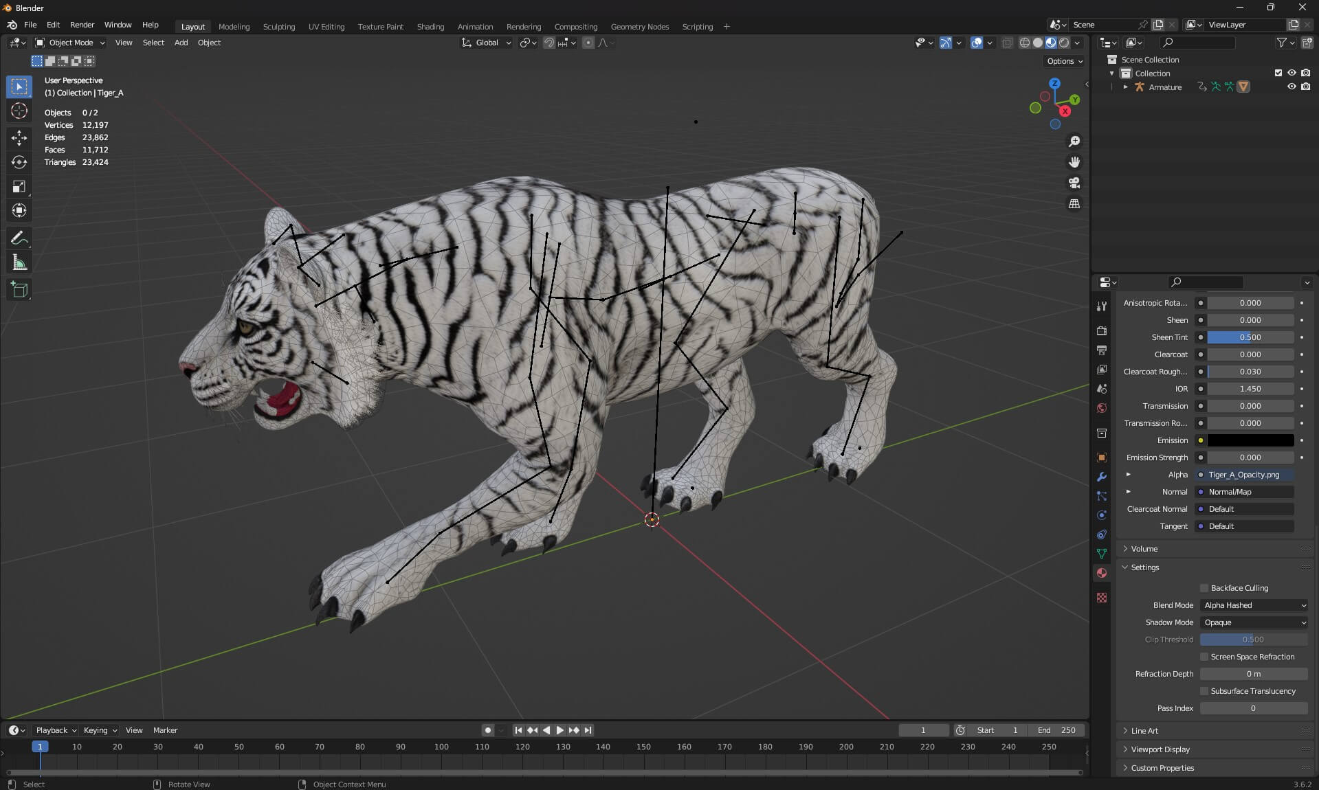 Tiger A2 Animated - 3D Model by Animated3d