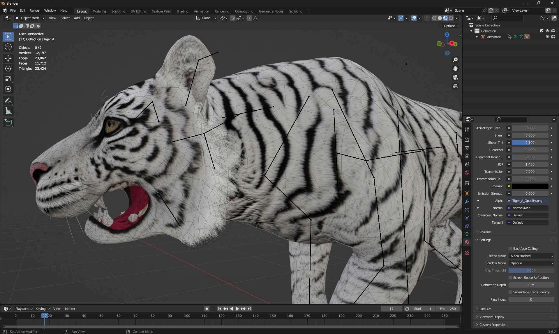 Tiger A2 Animated - 3D Model by Animated3d