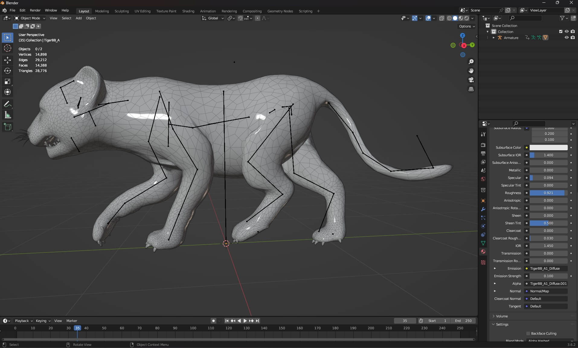 Tiger Baby A1 - 3D Model by Animated3d