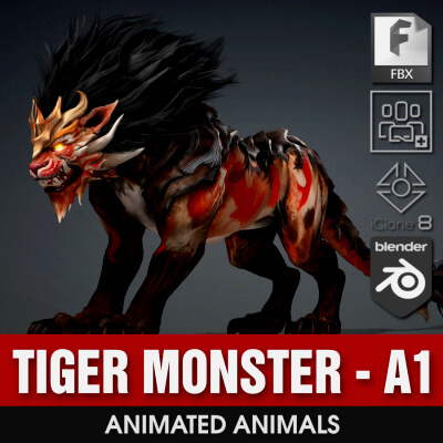 Tiger Monster-A1 by Animated3d