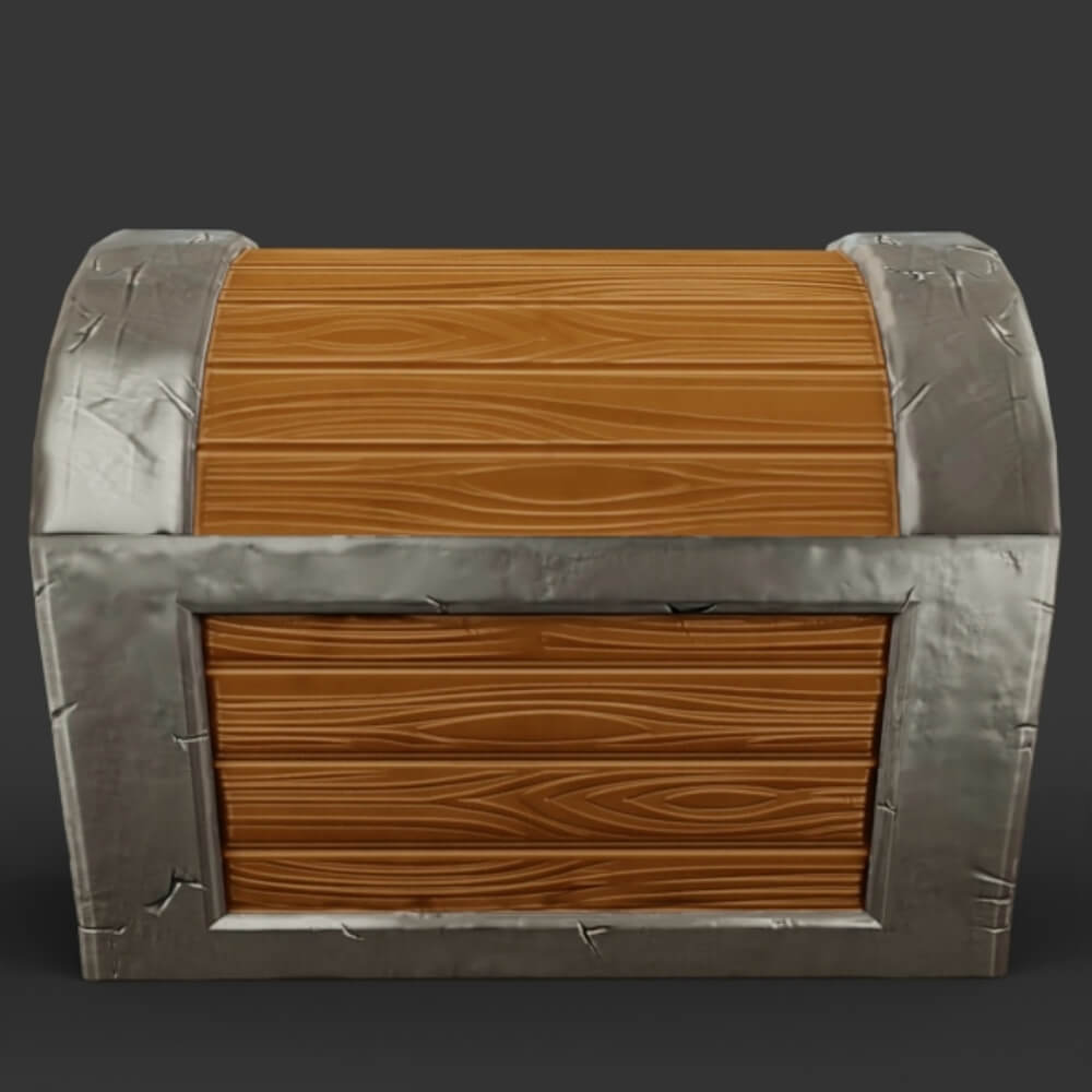 Stylized Treasure Chest - Free 3D Model by animatedheaven