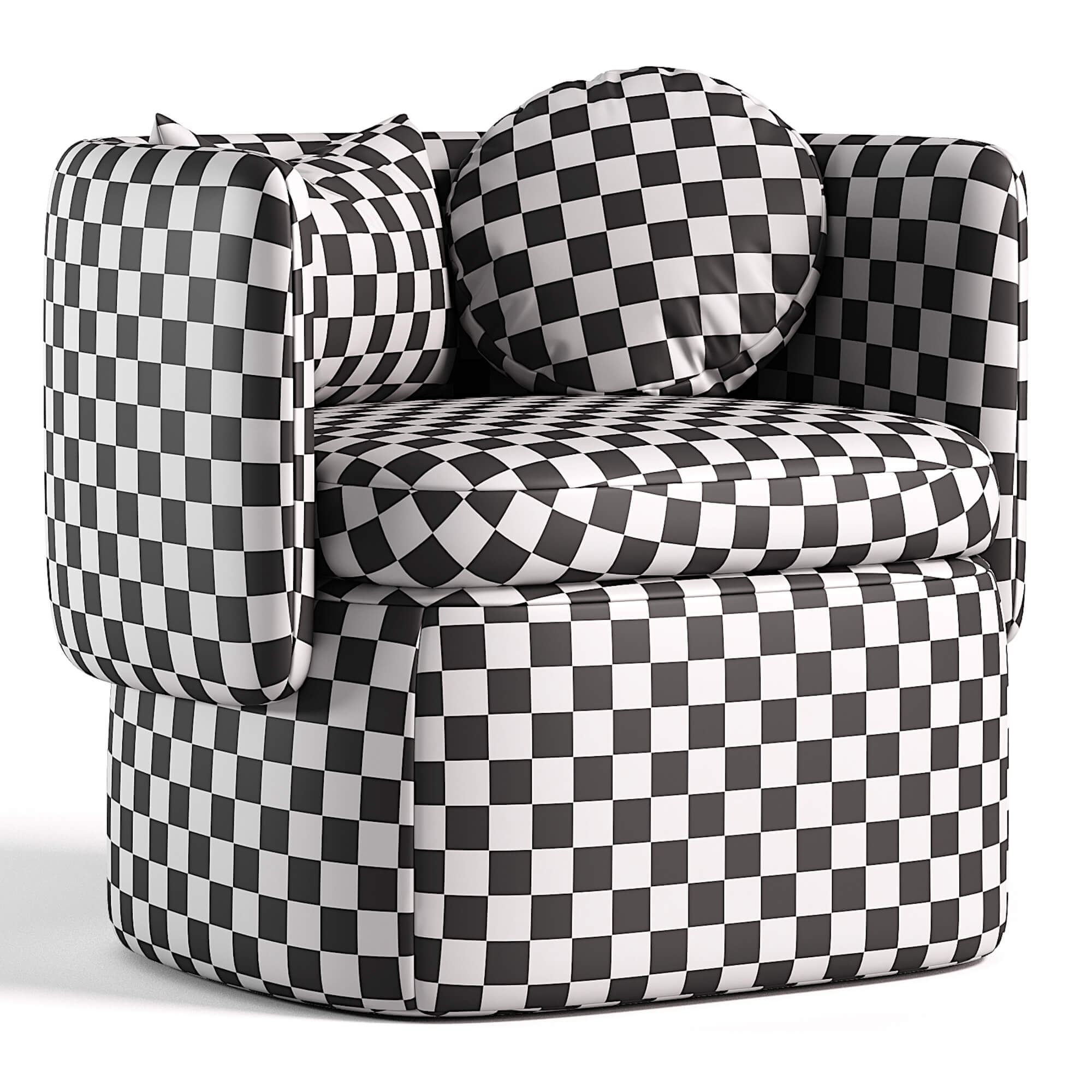 Hugo Bow Armchair Sage Velvet 3D Model by AnimixStudio