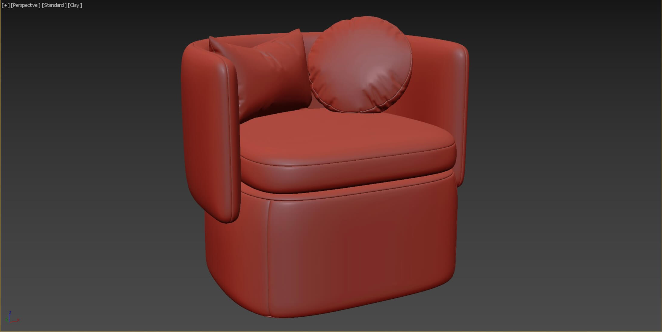 Hugo Bow Armchair Sage Velvet 3D Model by AnimixStudio