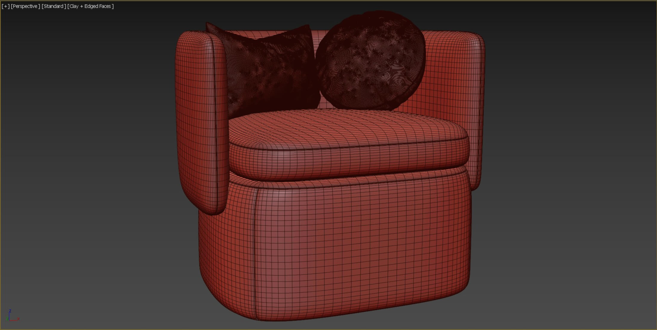 Hugo Bow Armchair Sage Velvet 3D Model by AnimixStudio