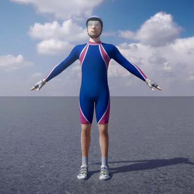 Male Cyclist - 3D Model by animod