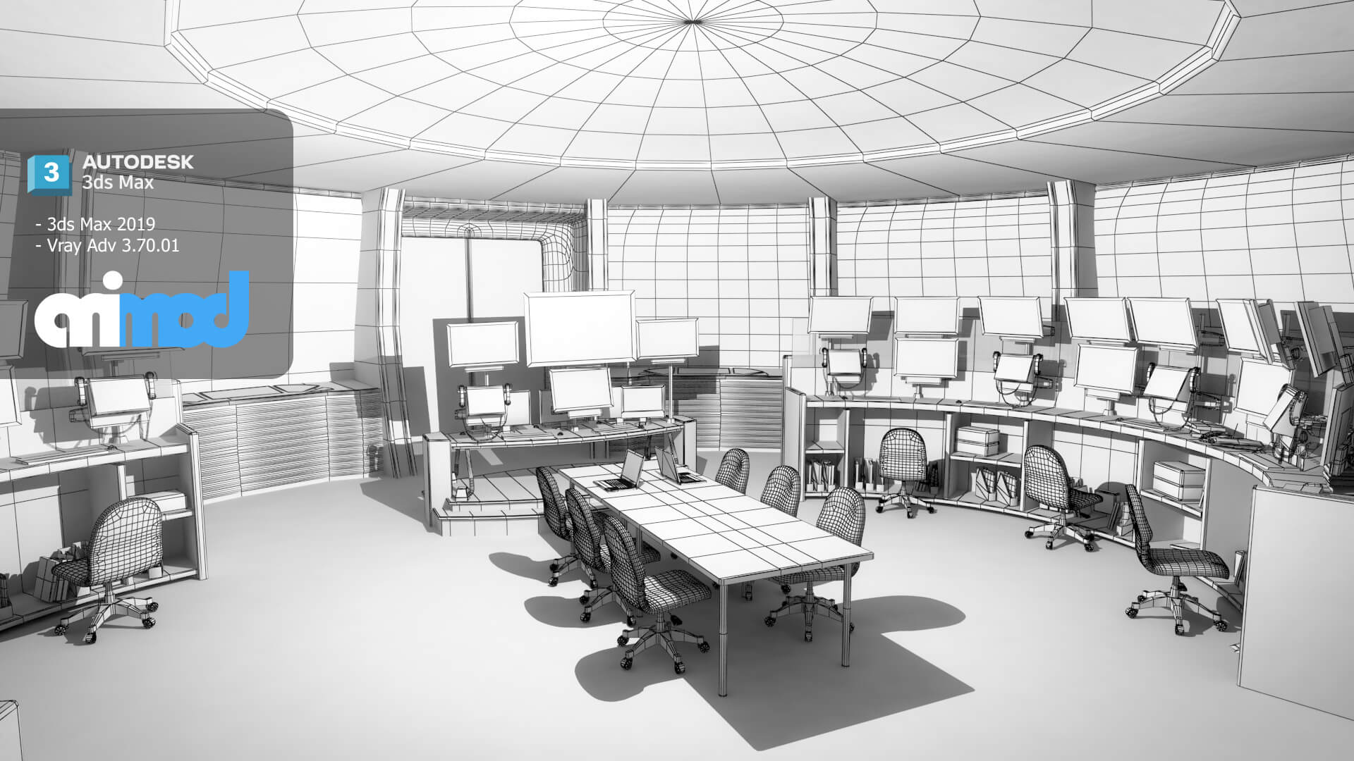 Msission Control Mission Control Center - 3D Model by animod