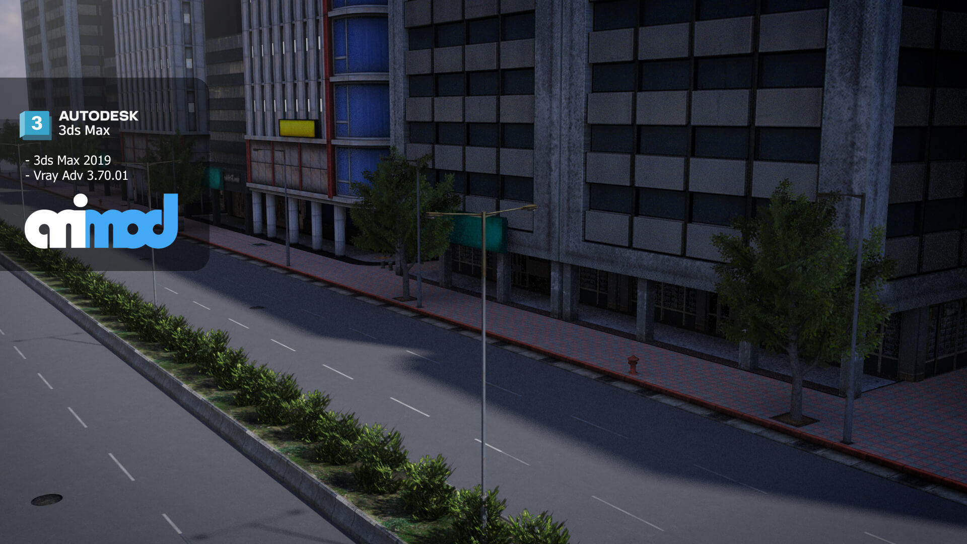Tw Street 001 - 3D Model by animod