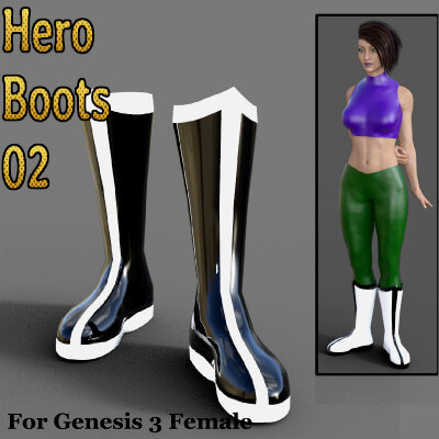 Hero Boots 02 for G3F